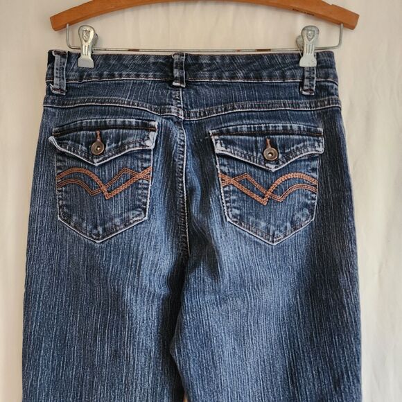 NINE WEST Blue Stretch Long West End Bootcut Woman's Jeans Size 8/ 28 - Picture 4 of 6